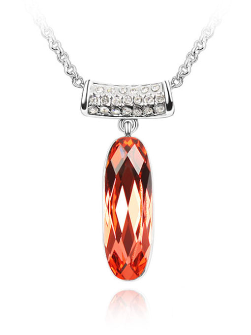 Red Simple T-shaped Pendant austrian Crystal Alloy Pendant