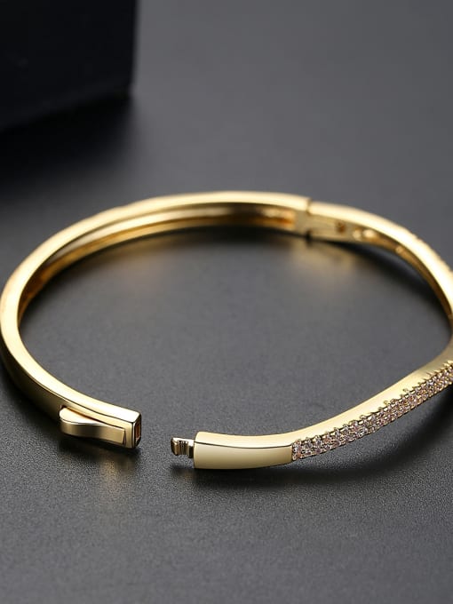 BLING SU Copper inlaid AAA zircon personality gold special bracelet 2