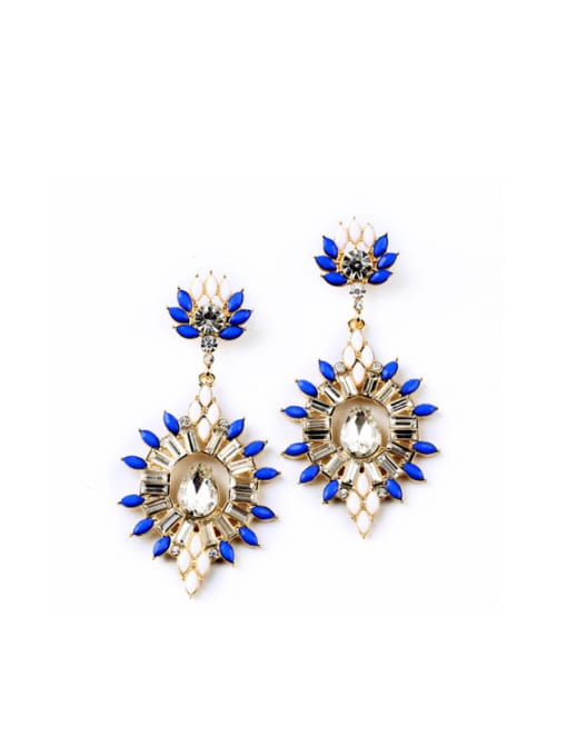 KM Wedding Accessories Stones Drop Chandelier earring