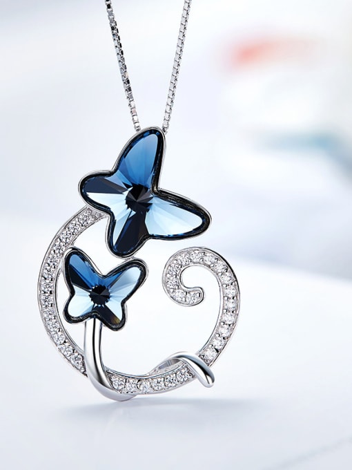 CEIDAI 2018 2018 S925 Silver Butterfly Shaped Necklace 3