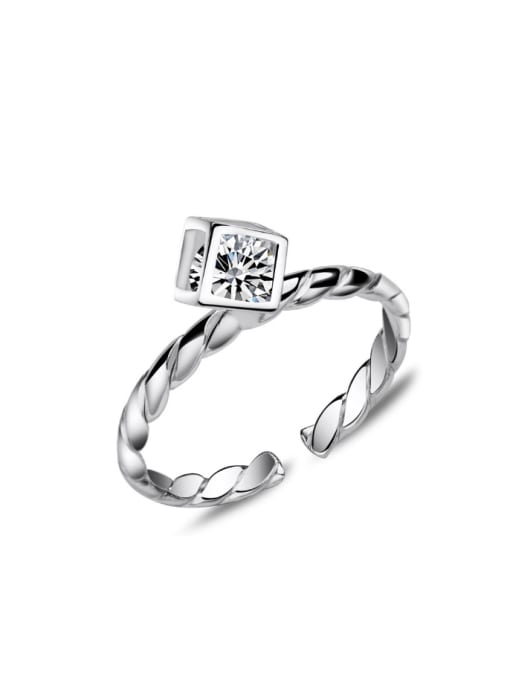 kwan Arrows and Hearts Zircons Fashion Opening Ring