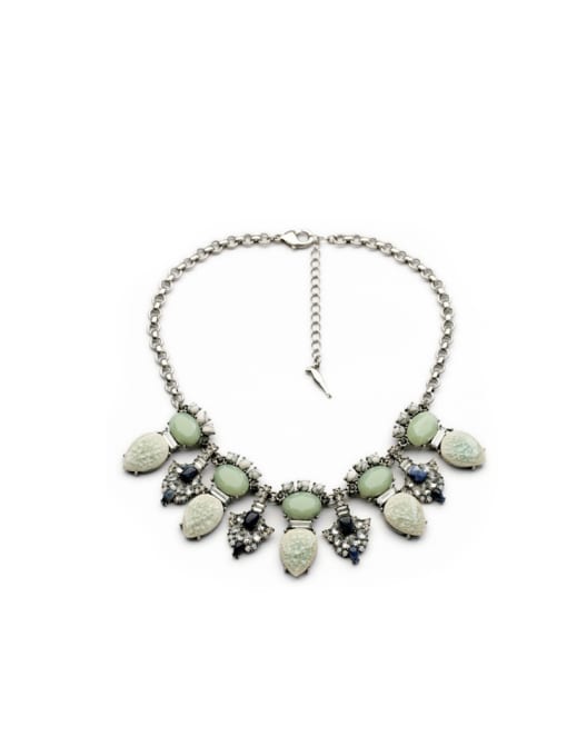 KM Luxury Artificial Stones Alloy Necklace 0