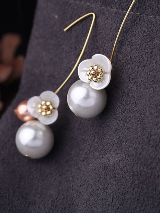 KM Simple Style Artificlal Pearl Hook drop earring 3
