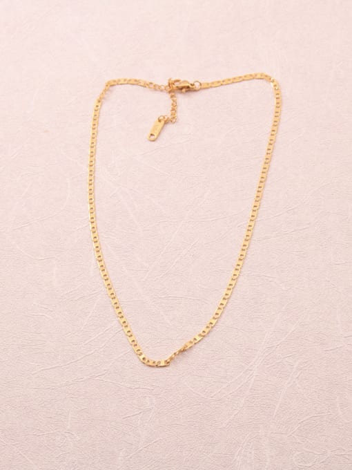 GROSE Titanium With Gold Plated Simplistic Chain Necklaces 0