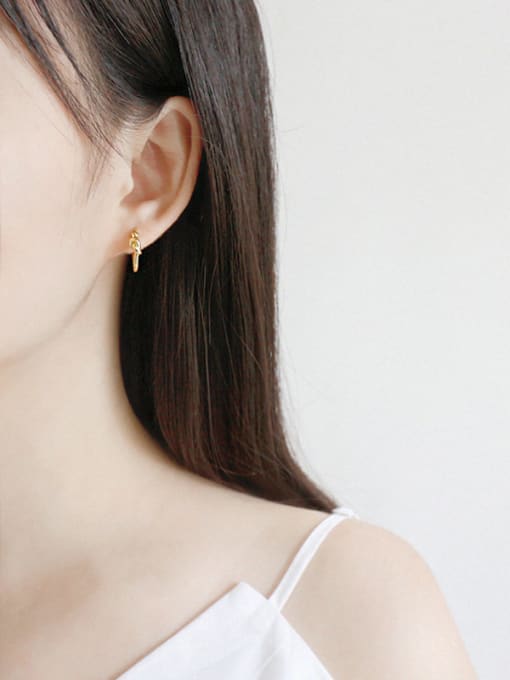 DAKA Simple Round S925 Silver Clip Earrings 2