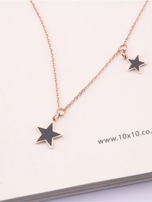 GROSE Simple Rose Gold Stars Accessories Clavicle Necklace 1