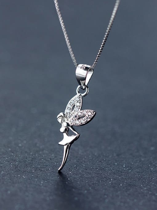 Rosh S925 silver beautiful angel zircon necklace 0