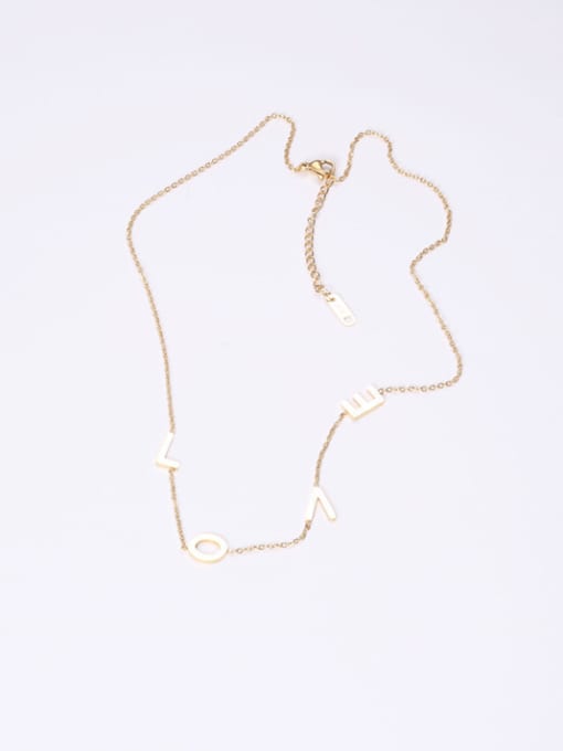 GROSE Titanium With Gold Plated Simplistic Monogrammed Necklaces 3