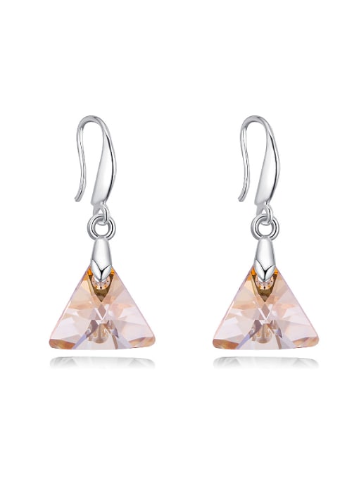 QIANZI Triangle austrian Crystal Alloy Earrings