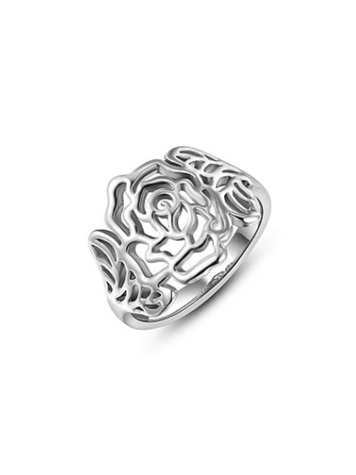 Ronaldo Fashionable Hollow Flower Shaped Alloy Ring 0