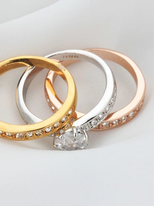 ZK Hot Selling Three Color Plated Fashion Ring 3