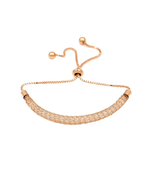 Rose Gold Copper With Cubic Zirconia  Fashion adjustable Bracelets