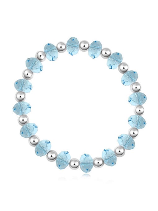 light blue Fashion austrian Crystals Little Beads Alloy Bracelet