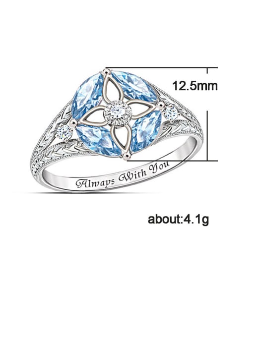 MATCH Copper With Platinum Plated Delicate Hollow Flower Band Rings 2