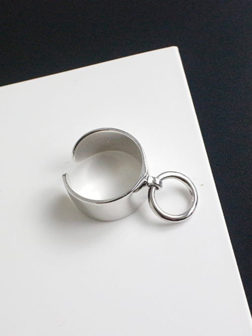 DAKA Personalized Smooth Silver Opening Ring 2