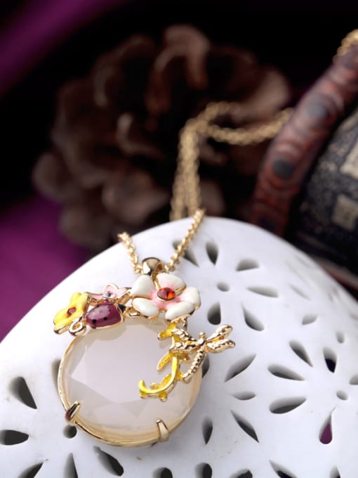 KM Beautiful Enamel Alloy Necklace 2