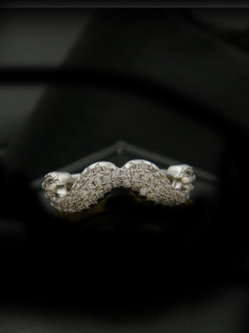 My Model Mustache Shaped Copper Statement Ring 2