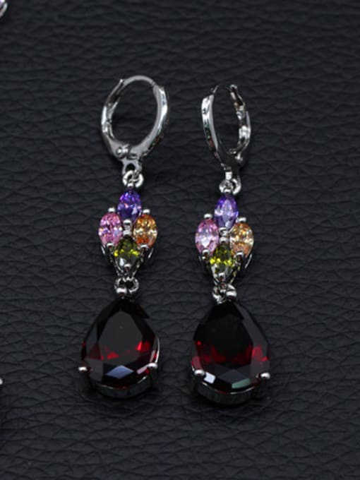 L.WIN Noble Color Zircon Two Pieces Jewelry Set 1