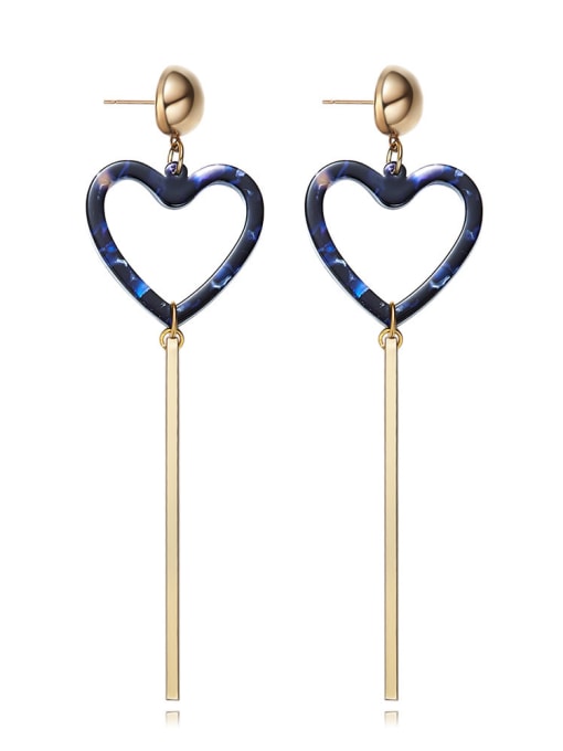 CEIDAI Personalized Hollow Heart shaped Drop Earrings 0
