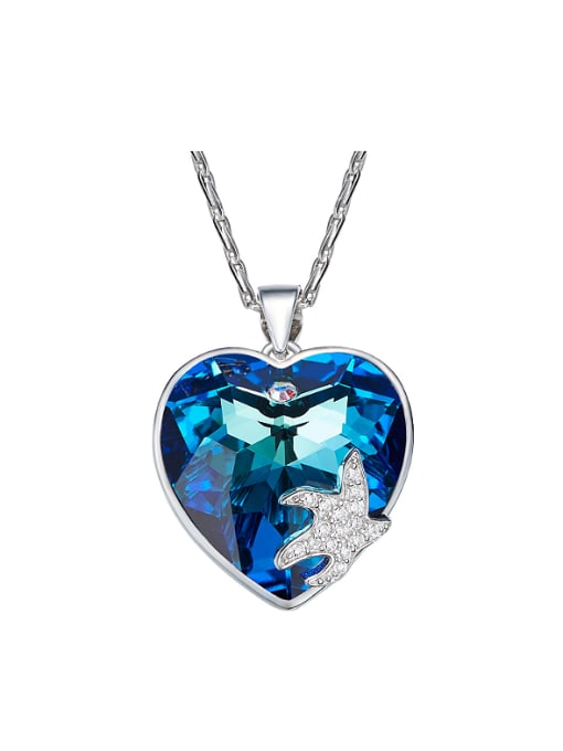 CEIDAI Heart-shaped austrian Crystals Necklace 0