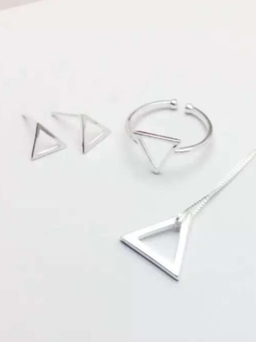 Rosh S925 silver fashion simple triangle set 0