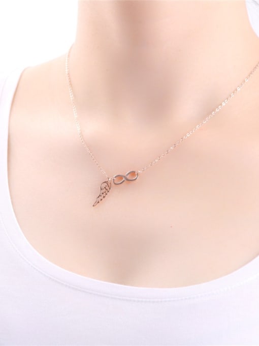 GROSE Hollow Simple Geometric digital Clavicle Necklace