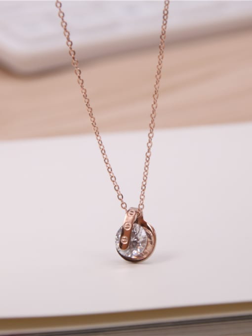 GROSE Shining Zircon Sweetly Sweater Necklace 2