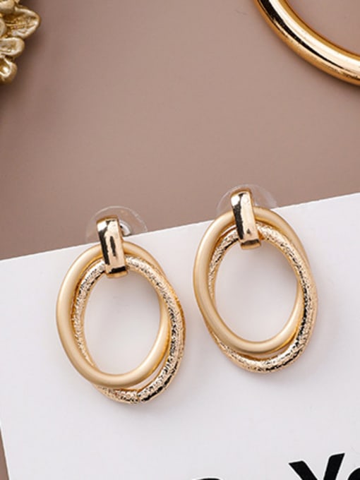 3#11865 Alloy With Gold Plated Simplistic Smooth  Irregular Drop Earrings