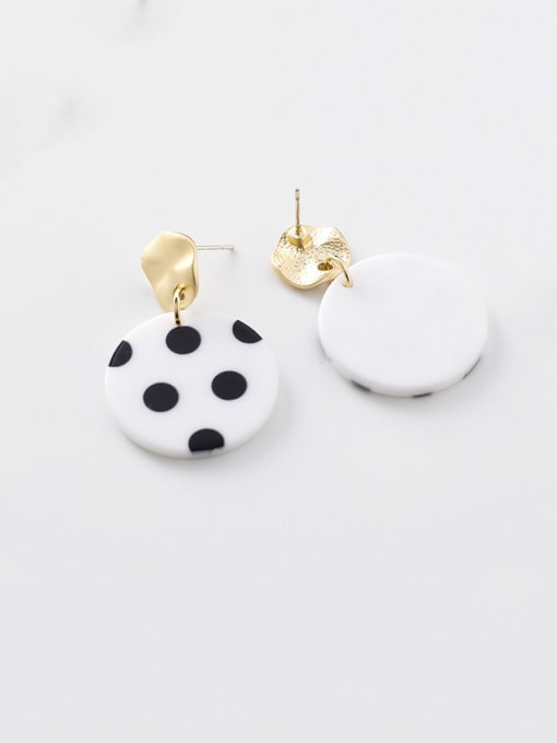 Girlhood Alloy With Imitation Gold Plated Fashion Round Chandelier Earrings 2