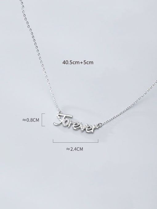 Rosh 925 Sterling Silver With Cubic Zirconia Simplistic Monogrammed Necklaces 2