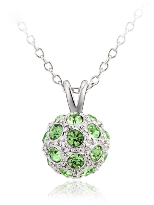 Platinum ,green 2018 2018 18K White Gold Austria Crystal Necklace