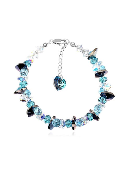 QIANZI Fashion Shiny Irregular austrian Crystals Alloy Bracelet 0