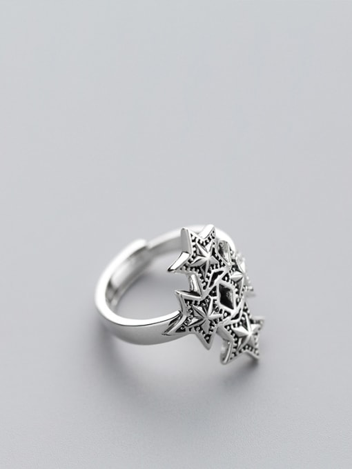 Rosh Women Fashionable Star Shaped S925 Silver Ring 1