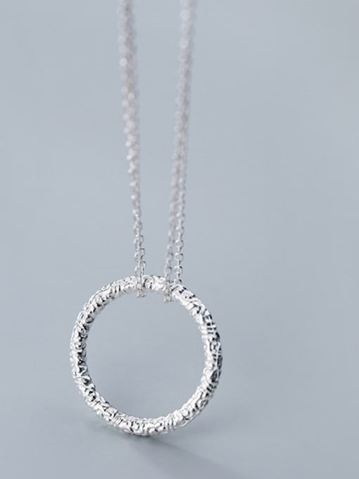 Rosh 925 Sterling Silver With Platinum Plated Simplistic Round Necklaces 2