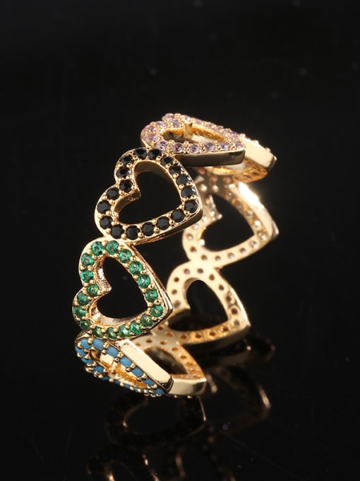 ROSS Copper With  Cubic Zirconia Romantic Heart Rings