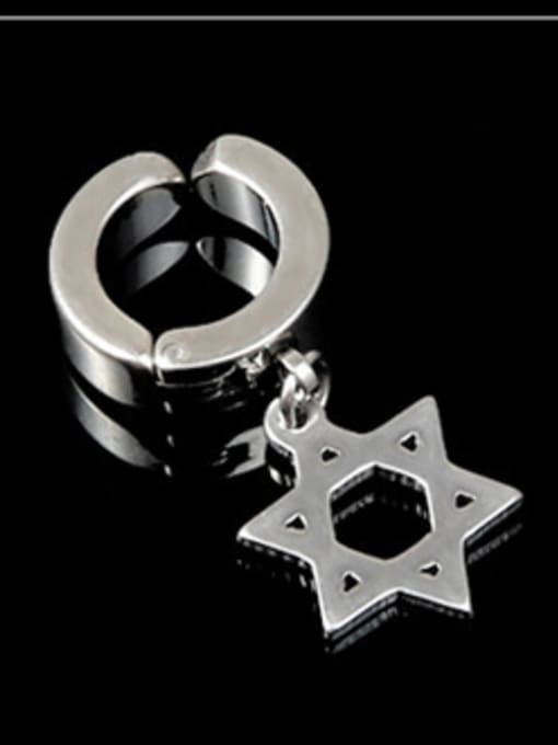 BSL Stainless Steel With Black Gun Plated Personality Cross Stud Earrings 3