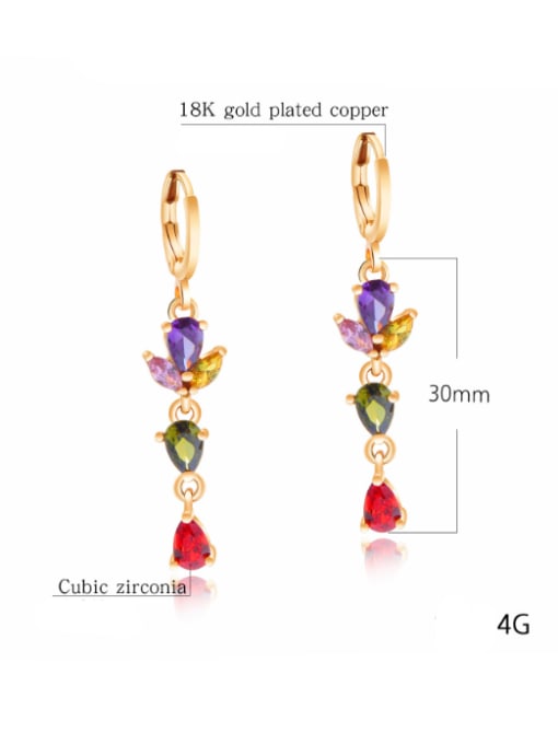 Open Sky Copper With 18k Gold Plated Fashion Water Drop Earrings 2