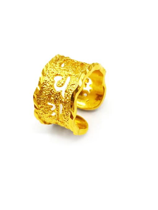 golden Men Gold Plated Open Design Ring