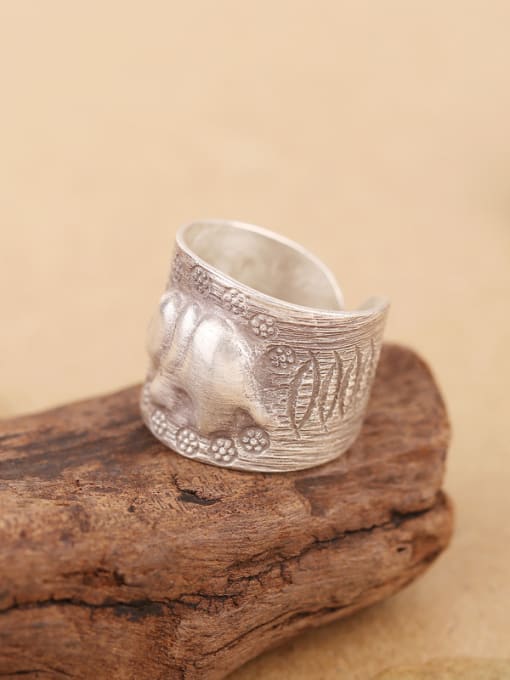 Peng Yuan Retro Elephant God Handmade Ring 3