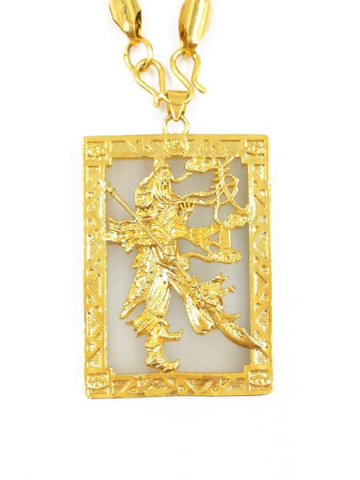 A Square Shaped Chicken Pattern Pendant