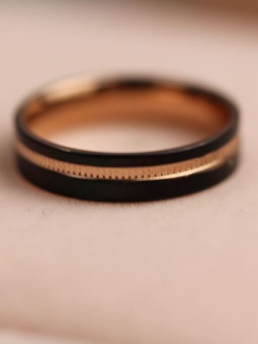 GROSE Black Glue Rose Gold Plated Ring 1