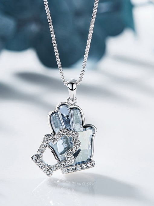 CEIDAI Personalized Tiny Gloves austrian Crystal Necklace 2
