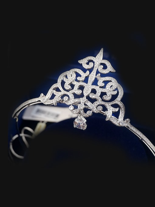 Cong Love Classical Hollow Crown-shape Party Wedding Hair Accessories