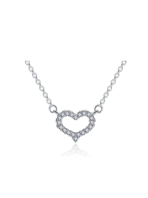 kwan Fashion Micro Pave Heart Pendant Necklace 0
