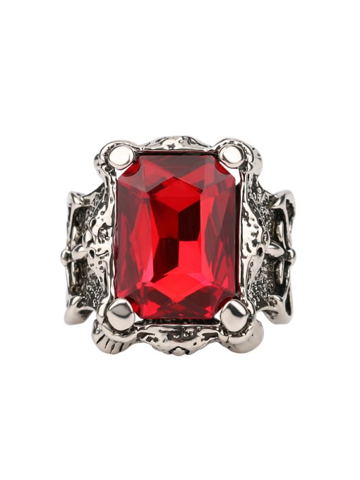 Gujin Exaggerated Retro style Stone Alloy Ring 0