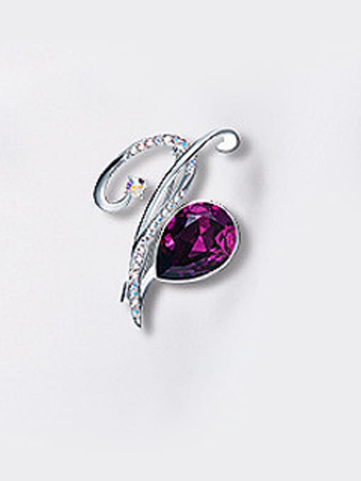 CEIDAI Purple Note-shaped Brooch