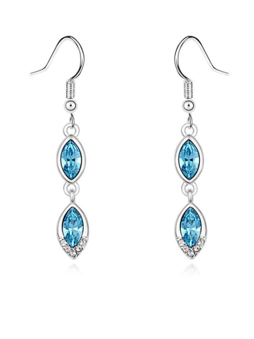 QIANZI Simple Marquise austrian Crystals Drop Earrings 4