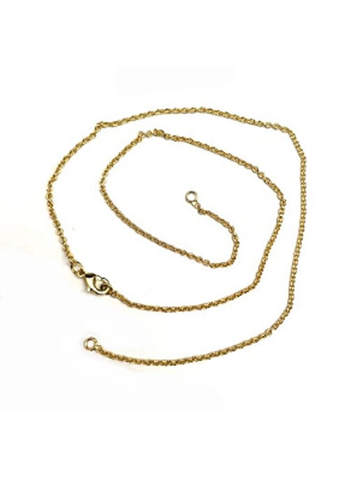 Gold Simple Copper Bracelet Necklace Box Chain