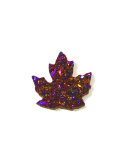 Purple Simple Maple Leaf Natural Crystal Pendant