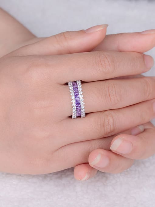 UNIENO Purple Zircon Multistone ring 1